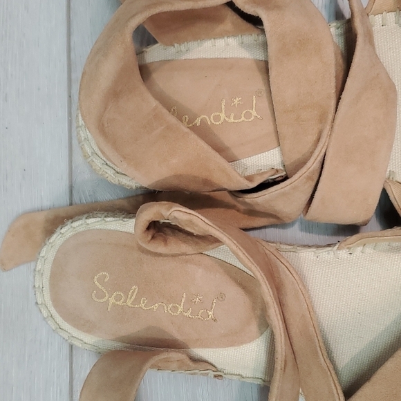 Splendid Womens Tereza Espadrille Lace Up Gladiator Suede Flats sandals sz 9.5 - Picture 5 of 12